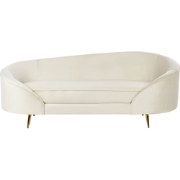 SAVAR - Driezitsbank - Lichtbeige - Fluweel