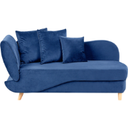 MERI II - Chaise longue - Marineblauw - Linkerzijde - Fluweel