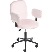 MORAGA - Bureaustoel - Pastelroze - Fluweel