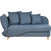 MERI II - Chaise longue - Donkerblauw - Linkszijdig - Fluweel