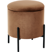 WENONA - Opbergpoef - Donkerbruin - Fluweel