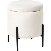 WENONA - Opbergpoef - Off-white - Fluweel