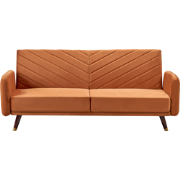 SENJA  - Slaapbank 3-zits - Oranje - Fluweel