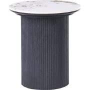 DORA - Bijzettafel - Zwart/Wt - Keramiek