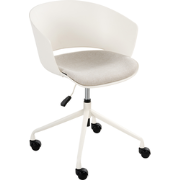 GLEEFUL - Bureaustoel - Gebroken wit - Polyester