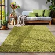 Tapijtenloods Basic Shaggy vloerkleed Groen Hoogpolig- 160x230 CM