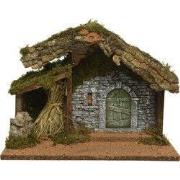 Led kerststal bo l37b17h27 cm naturl