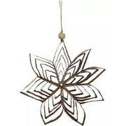 3d ster papier m, champagne glitter