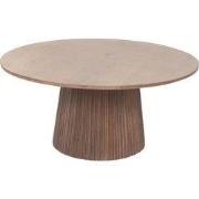 Salontafel Rond Donkerbruin Hout - 80x80x38cm - Salvador