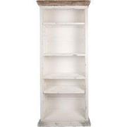 Clayre & Eef Boekenkast Verstelbare Planken 80x36x195 cm Wit Hout