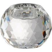 Theelicht bal kristal transparant 8x8x6 cm