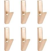 QUVIO Wandkapstok - Metaal - Goud - Set van 6