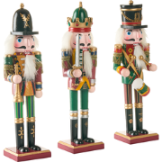 LJUSNAN - Decoratief figuur set van 3 - Donkergroen - Dennenhout