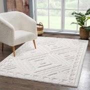 Vloerkleed Focus Art - Hoogpolig - Fluffy  - Scandinavisch - Creme- 12...