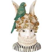 Clayre & Eef Decoratie Beeld Konijn 23x21x35 cm Beige Kunststof