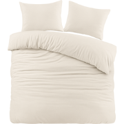 Ten Cate Flanellen Tweepersoons Dekbedovertrek - 200x200/220 - Beige