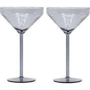 Cocktailglas Claude | Set van 2 | grijs