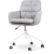 Nout-Mia bureaustoel grijs - wit onderstel