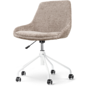 Nout-Isa bureaustoel bruin - wit onderstel
