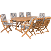 MAUI  - Tuinset voor 8  - Donkerblauw - Acaciahout