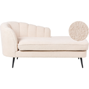 ALLIER - Chaise longue - Lichtbeige - Linkerzijde - Bouclé