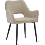 Eetkamerstoel Ray - Stof Crème