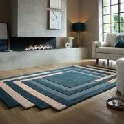 Abstract vloerkleed - Labyrinth Blauw - 200 x 290 cm