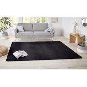Laagpolig Effen Uni Vloerkleed - Nasty - Zwart - 200x300 cm