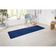 Loper Laagpolig Effen Uni Vloerkleed - Nasty - Donkerblauw - 80x300 cm
