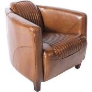 Rocket Chair Stripe Model - Light Brown Shiny Leather