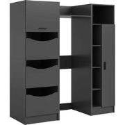 Wasmachineombouw 3-delige set Free 166x195x62 cm, antraciet