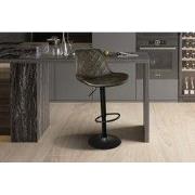 Barstoel 'Madrid' PU Ote Topper 05 Donkerbruin - 49 x  x 40 - Kunstlee...