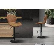 Barstoel 'Malaga' PU Ote Topper 02 Cognac - 52 x  x 52 - PU, Metaal