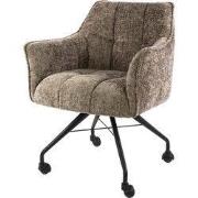 Eetkamerstoel Champagne - Incl. Wieltjes - Hoven - Set van 2