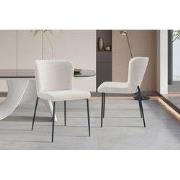 Stoel 'Lisa' Stof Fabb Raven 24 Beige - 62 x  x 45 - Stof, Velours