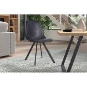 Stoel 'Emma' PU Zwart - 46 x  x 43 - Kunstleer