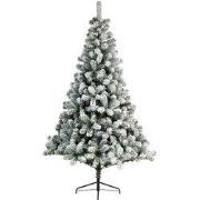 Kunstkerstboom Imperial pine snowy h240 cm dia 133 cm groen/wit