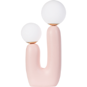 TULUN - Tafellamp - Roze - Glas