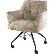 Eetkamerstoel Zand - Incl. Wieltjes - Alura - Set van 2