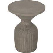 MUST Living Side table Flora Olive,41xØ51 cm, fiber cement olive