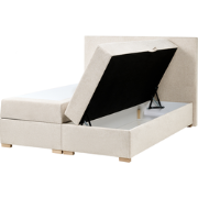 MAJOR - Boxspring - Lichtbeige - 140 x 200 cm - Stof