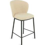 Barkruk Loa Bouclé Taupe - "Taupe" - 100 cm x 41 cm x 48 cm - Lusje