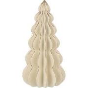 Boom origami kalk polyresin wit/goud s 11x11x21 cm