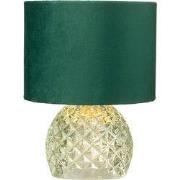 Tafellamp glas led lichtgroen 17,2x17,2x23 cm