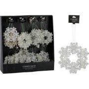 Krans hang deco zilver 12 cm