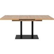 Uitschuifbare eettafel met ambachtelijk eiken en zwart decor L160-240 ...