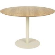 Eettafel Rond Beige/Hout - 110x110x74cm - Steven