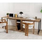 Studie bureau Twin Study Desk Melamine Atlantic Pine 240x60 Atlantic P...