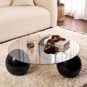Salontafel Miro Gehard glas 85x85 cm Zwart Brons Black Bronze Tempered...
