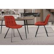 Stoel 'Ariba' Stof Ote Montego 253 Rood - 61 x  x 41 - Stof, Metaal